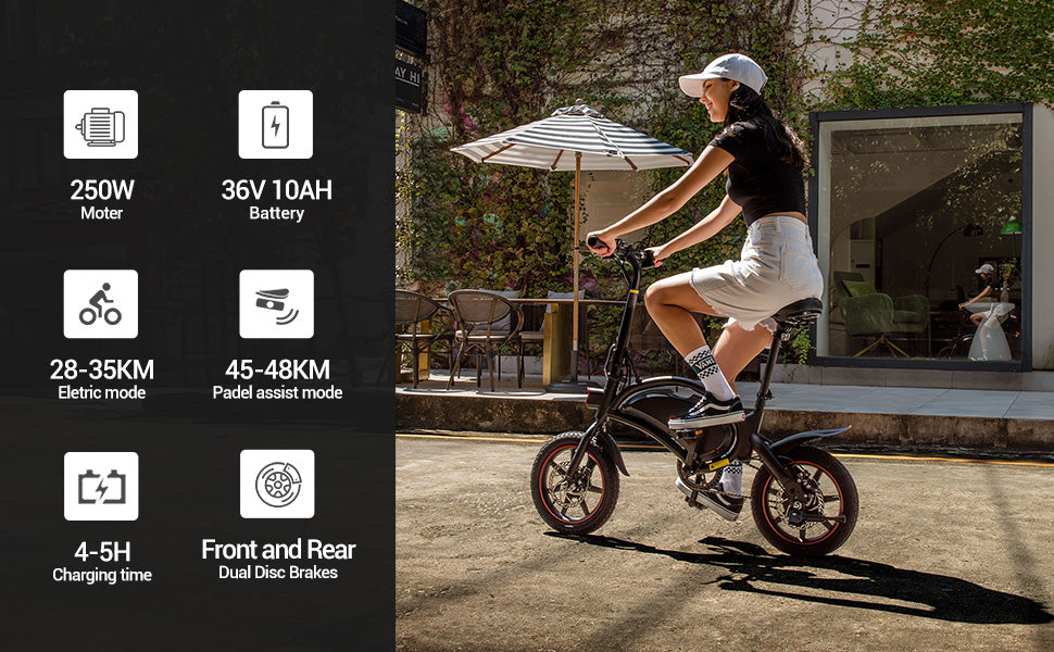 DYU D3F Electric Bike For Adults | 45km Long range