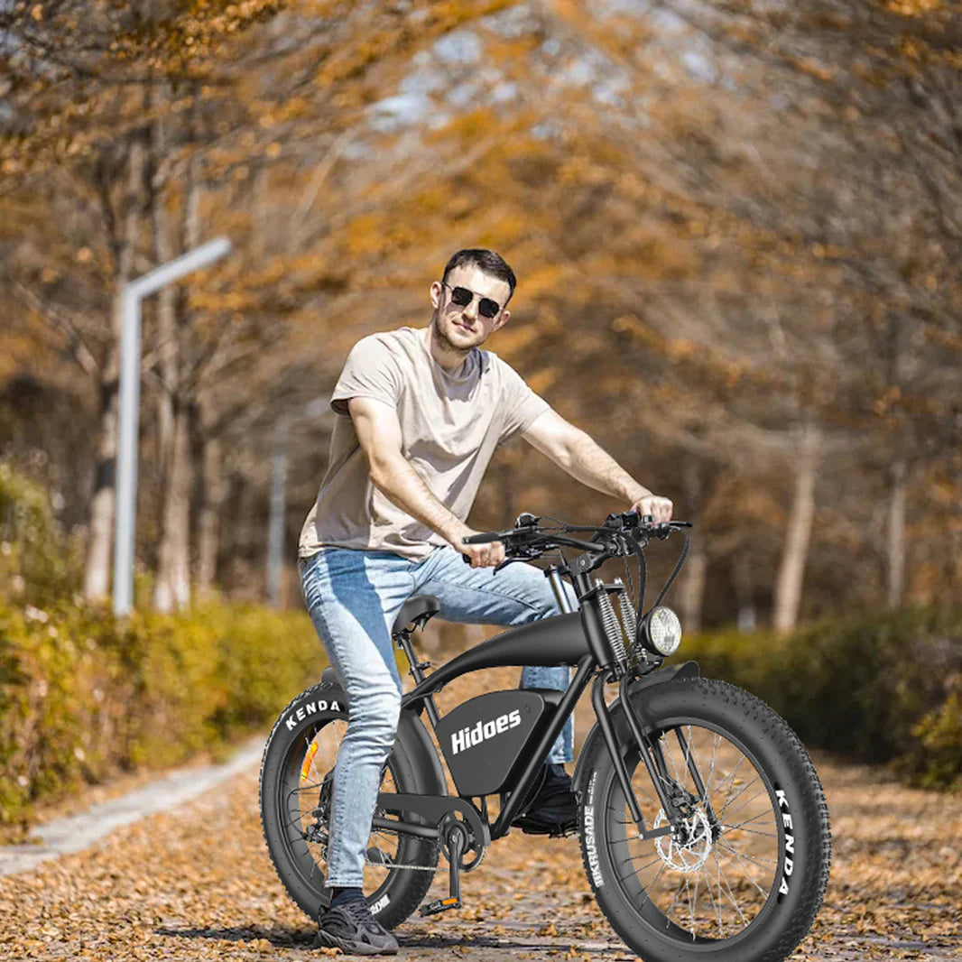 Hidoes® B3 1200W Electric Bike | Retro Style | 26" Fat tire | 55km/H