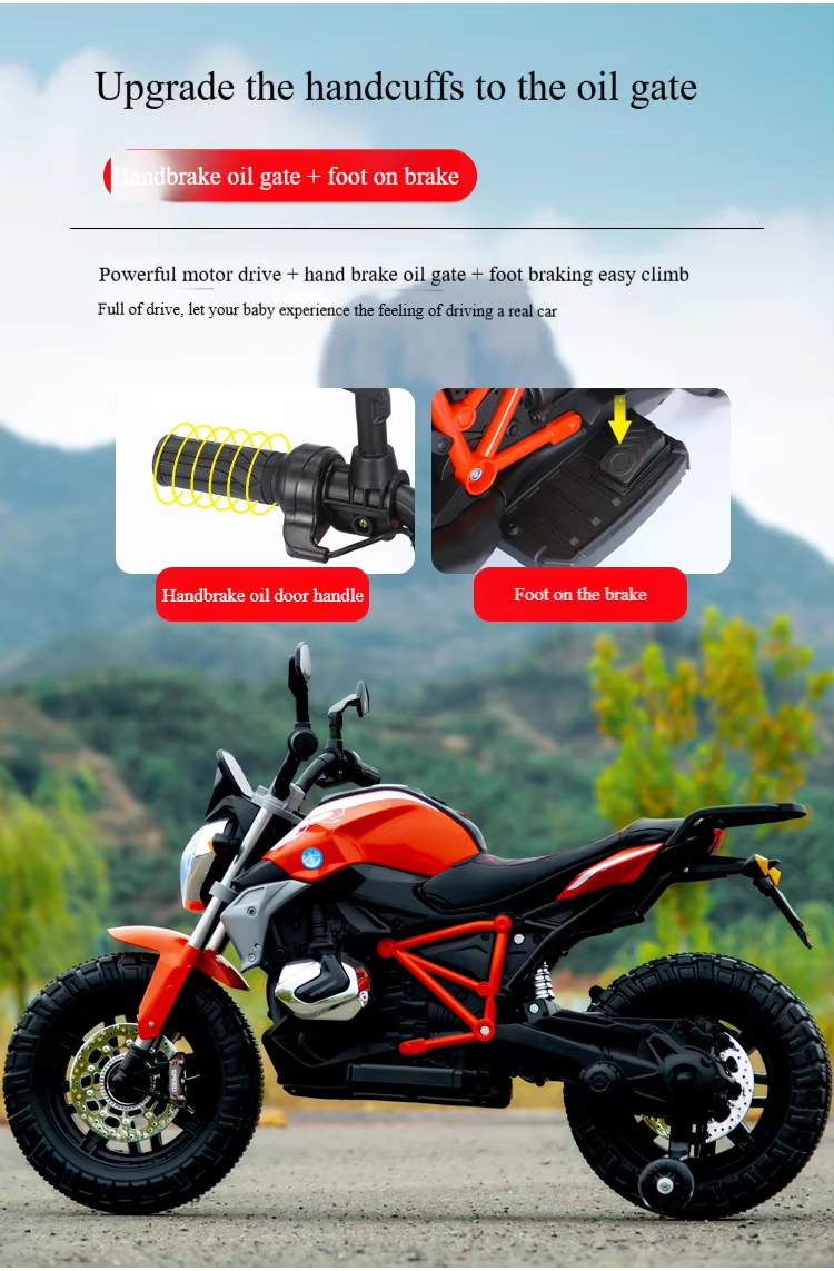 Kids Moto 60 | Parental(remote) control | EVA tires | Leather Seat | Bluetooth Speakers