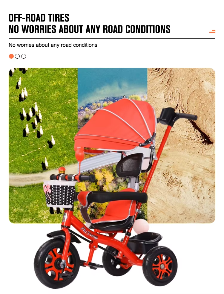 Kids 4 in 1 Tricycle stroller | Toddler Trike with canopy