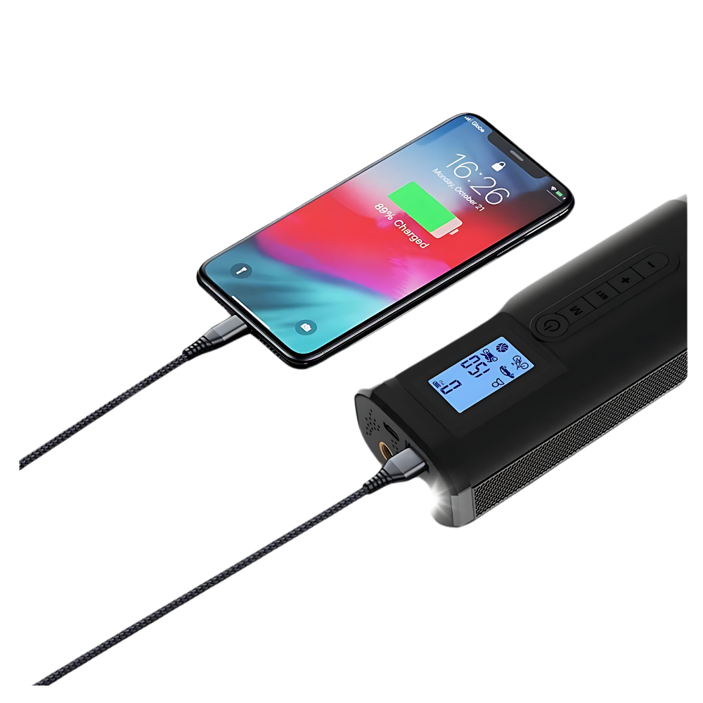 Electric Portable Air Pump/Torch & Power Bank All in 1