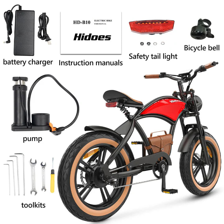 Hidoes B10 Electric Bike | 1000W | Fat tire | Cow Boy Style Seat |48km/hr| UL certified