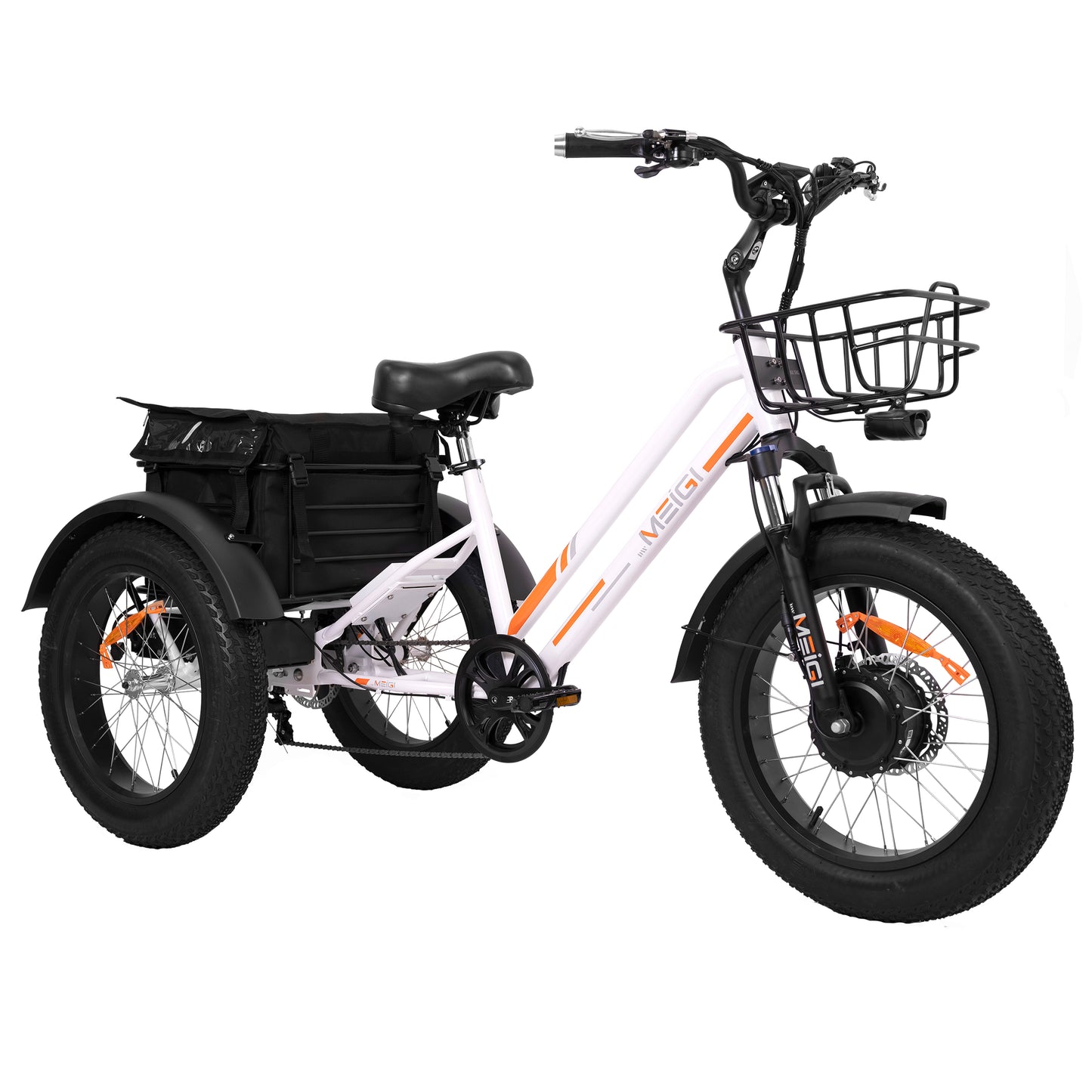ZEUS Fat Tire Electric Trike | Bafang Motor | Front & Rear Basket
