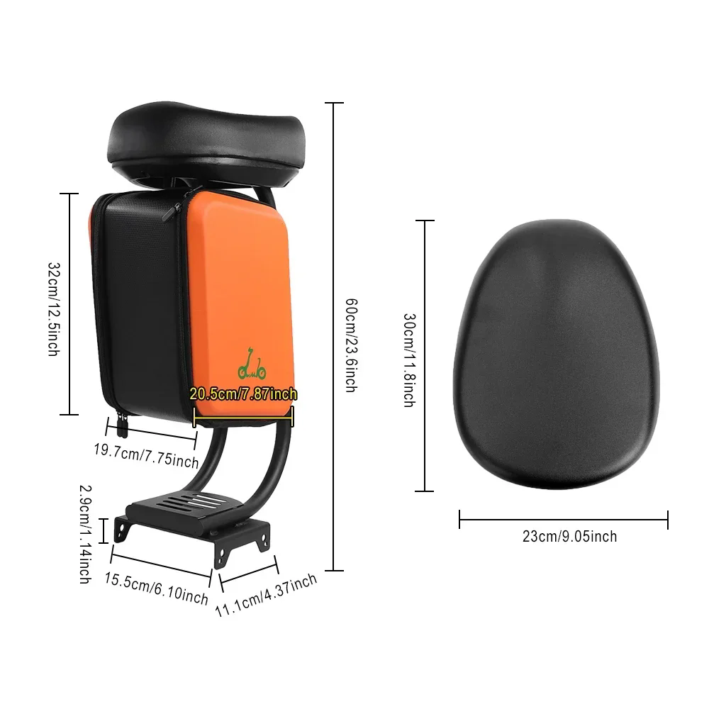 Scooter Seat with Storage for HK Max, Segway Nine, Xiaomi 365 and other popular models