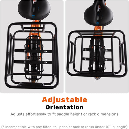 Universal Rear Basket for bikes | Heavy duty | 100lbs Capacity | With Net