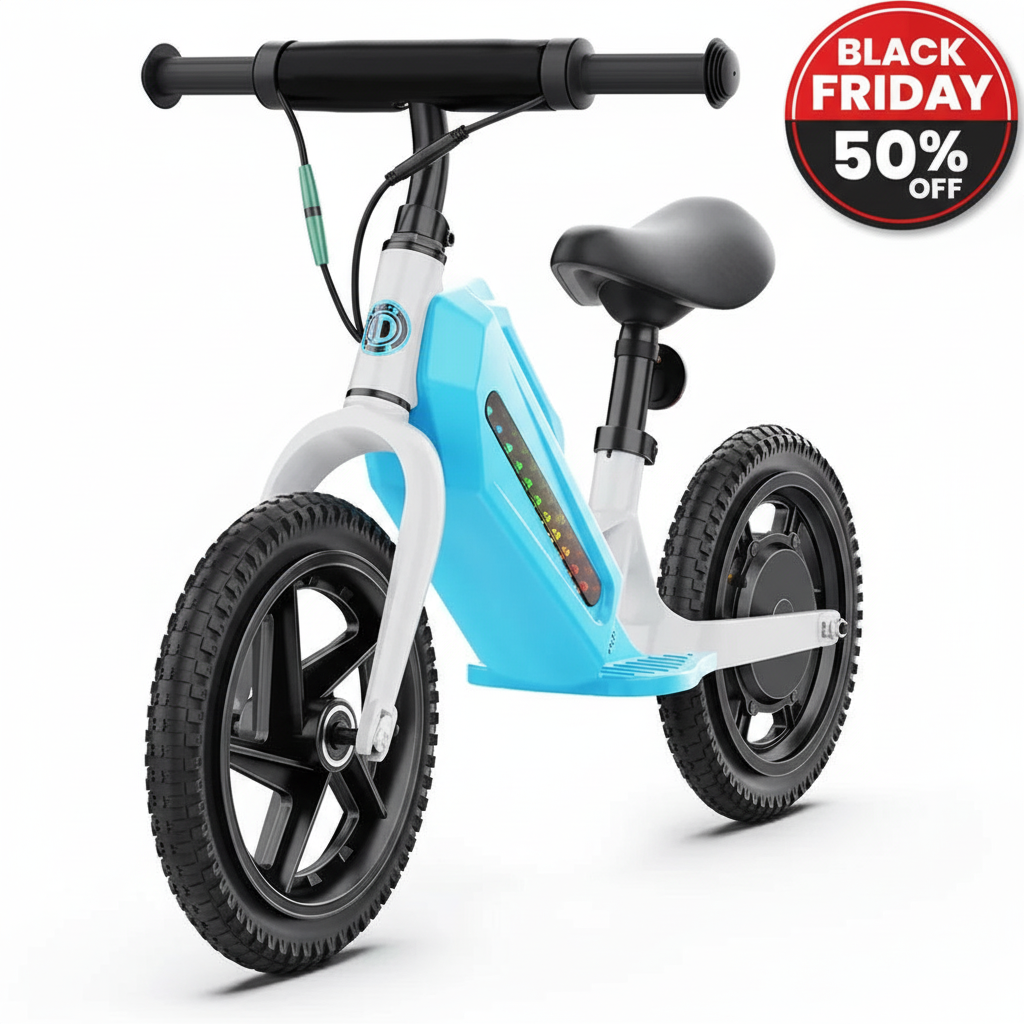 AOKDA K8 21.6V/5.2Ah 180W Kids Electric Balance Bike with BT Speakers