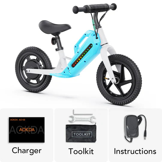 AOKDA K8 21.6V/5.2Ah 180W Kids Electric Balance Bike with BT Speakers