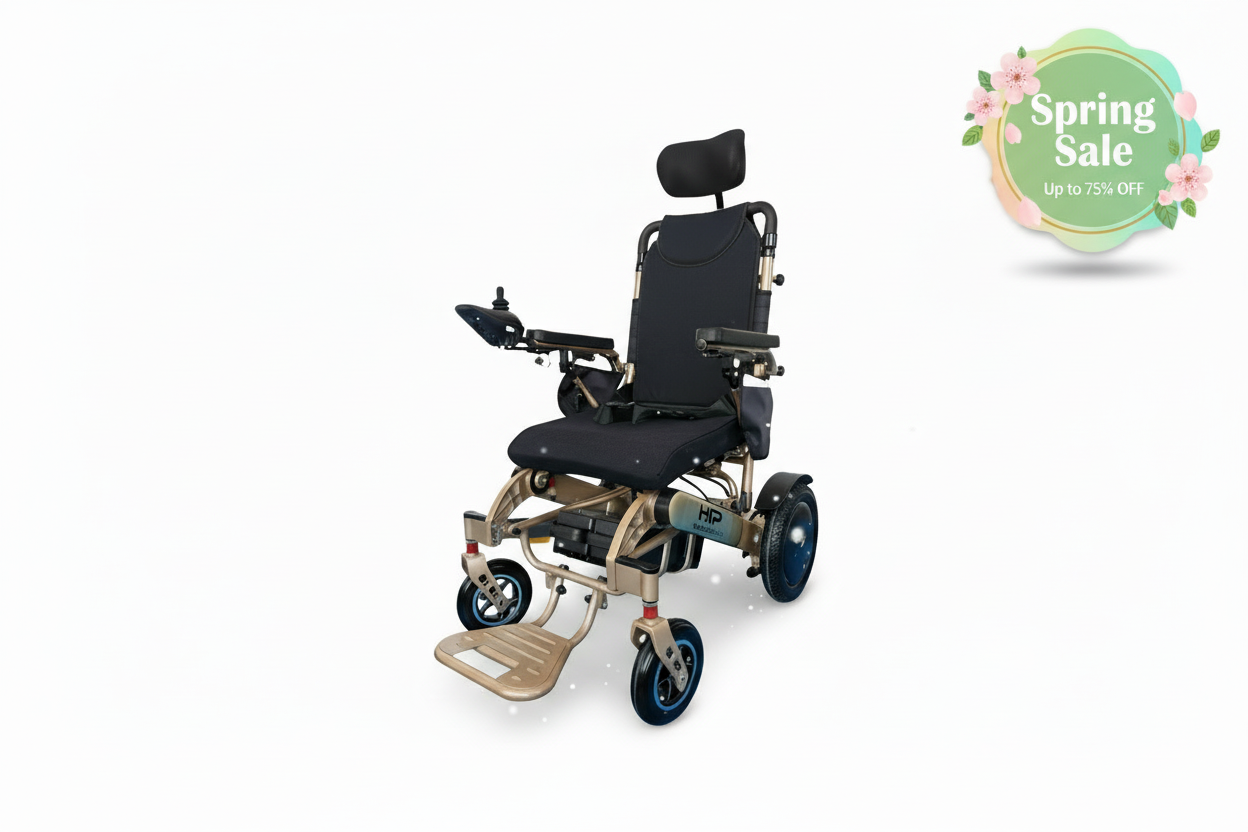 Spring Sale powered Wheelchair Dual Motors Dual Batteries