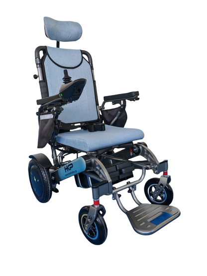 HK Aluminum pro electric powered wheelchair blue