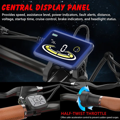 Hidoes B10 Electric Bike | 1000W | Fat tire | Cow Boy Style Seat |48km/hr| UL certified