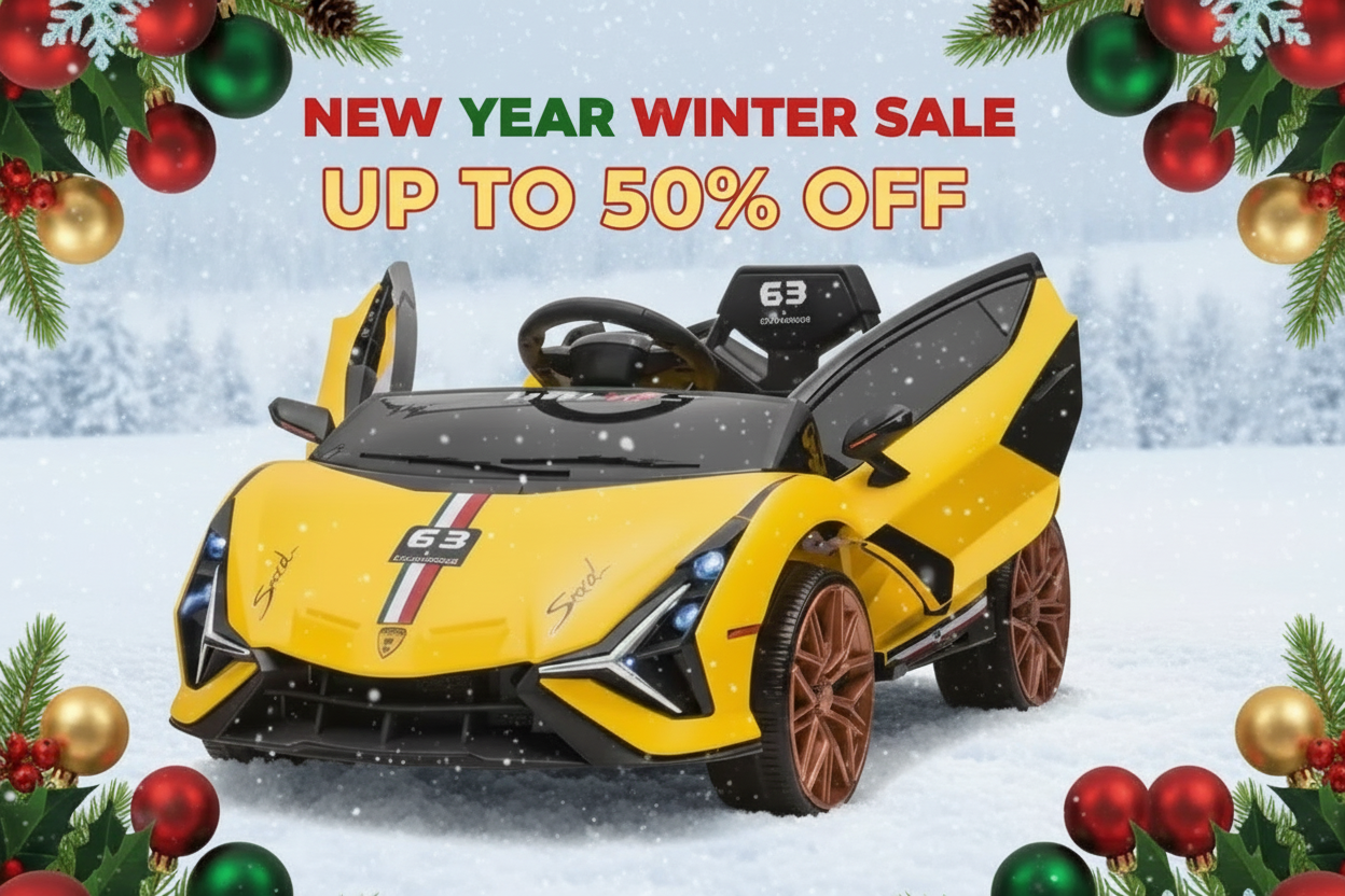 Lambo 12v 4WD EVA tires Leather seats remote music bluetooth