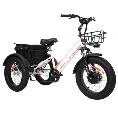 ZEUS Fat Tire Electric Trike | Bafang Motor | Front & Rear Basket