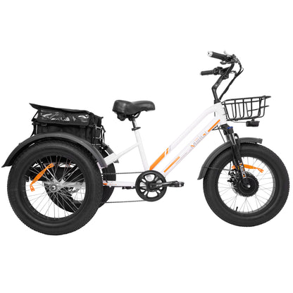 ZEUS Fat Tire Electric Trike | Bafang Motor | Front & Rear Basket
